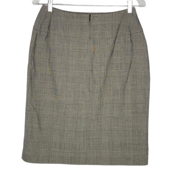 Herve Leger Glen Check Wool Blend Knee Length Skirt - Picture 2 of 7